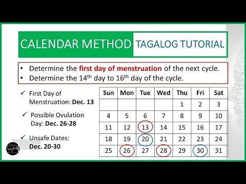 FAMILY PLANNING: CALENDAR METHOD - TAGALOG TUTORIAL