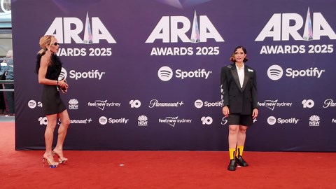 Pip Edwards arrives on the red carpet for the 2025 ARIA Awards, Sydney, Australia