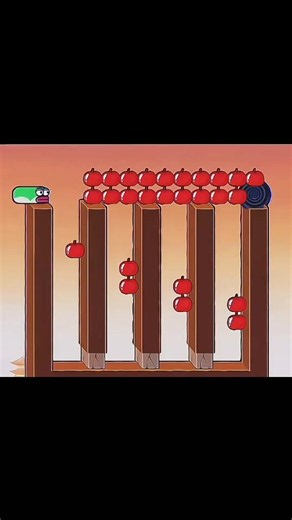 Apple Worm - Snake Puzzle - Video 🍎🍏 #appleworm #gameplay #mobilegaming #gamingreels