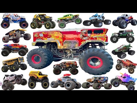 Monster Trucks for Kids 🚚🔥 | Learn Monster Truck Names, Sounds & Mega Stunts