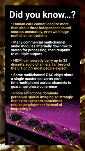 Multichannel audio modules: hidden limits, sync tricks and psychoacoustic surprises