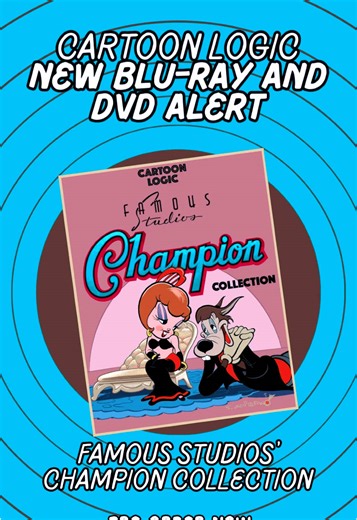New Blu-Ray and DVD alert 🚨‼️ Cartoon Logic in collaboration with Paramount Pictures Archives is releasing the “Famous Studios’ Champion Collection”! Featuring 18 cartoons newly restored from 4K scans of original source materials, the set is now available to preorder for an April release! #bluray #dvd #cartoon #famous #fyp