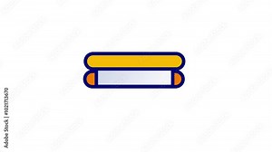 Looping animation of notes, notebook, paper for memo or writing a note