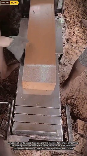 Smoothing Wooden Boards with a Woodworking Planer