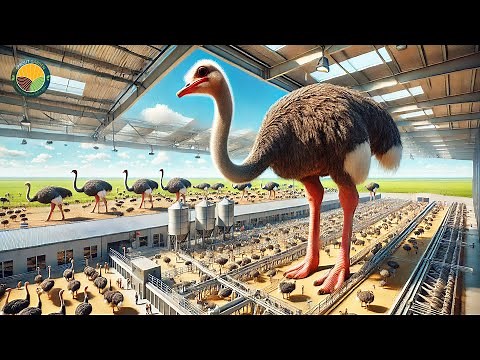How Farmers Raise Ostriches: Ostrich Farming Technology & Production Process | Farming Documentary
