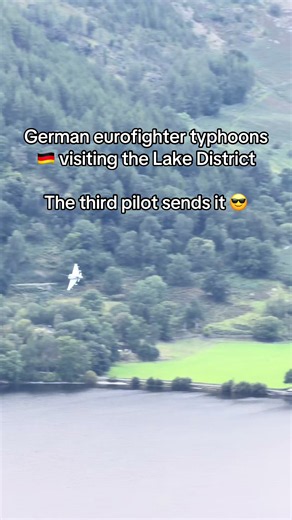 Lead pilot was a yank 🇺🇸. Some nice passes especially the third pass 🇩🇪🤙#aviation #lakedistrict #aviationphotography #eurofightertyphoon #germanairforce
