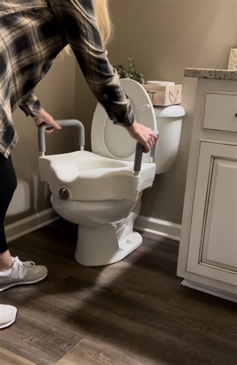Watch See how easy this toilet seat riser installs on Amazon Live