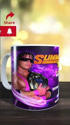 Summerslam 1992 Bret Hart vs British Bulldog mug -- Like, Share Subscribe