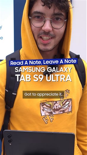 Don’t keep the good vibes to yourself! Share them with everyone at The Creative Station Powered by the Tab S9 Series in London Waterloo before April 5th and leave your note for the nation on the Galaxy Tab S9 Ultra ✍️ | Samsung