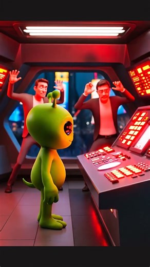 wEatch Humans Freak Out Over This Alien's Move! #shorts #viral #animation #funnyalien #reaction