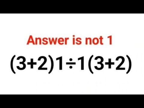(3+2)1÷1(3+2) Answer is not 1. Can you solve this Ukraine Math Test problem?#math #ukraine