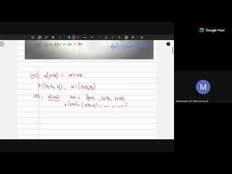 Maths 2 | Vector Spaces | Week 3