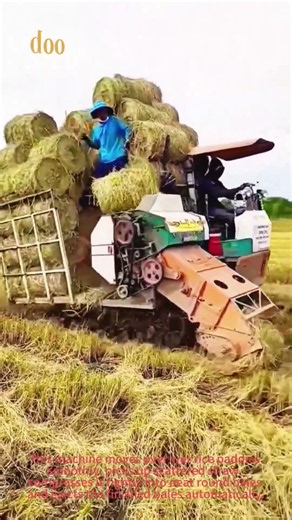 Self-propelled Round Baler, Harvest & Bale Rice Straw On Site