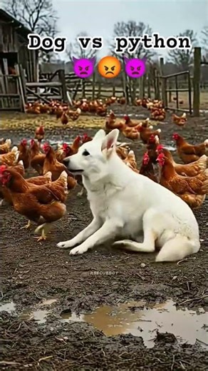 Dog vs python 👿😡👿