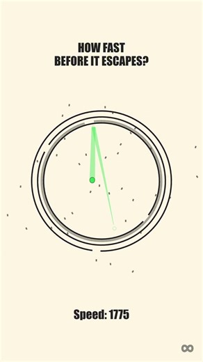 How fast before it escapes? #satisfying #simulator #physics
