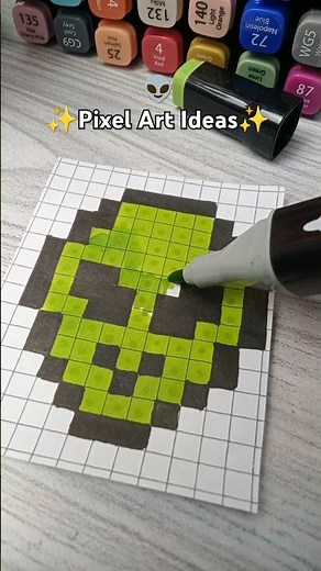 💫Pixel art alien scary characters 👽👽#art #pixelart #pixel