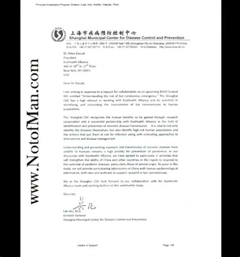 Facui Daszak Payment Records to Eco Health Aliiance Wuhan Payments 2014 2021