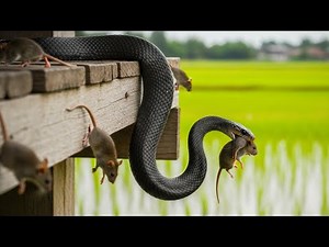King Black Cobra vs Rat Plague – Nature’s Ultimate Pest Control!