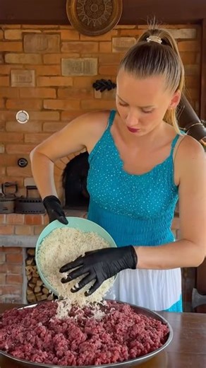 Garden Cooking ASMR on Instagram: "Delicious Rustic Dolma! Grape leaves, Peppers, Tomatoes and Eggplant#cooking #asmr #garden #food"