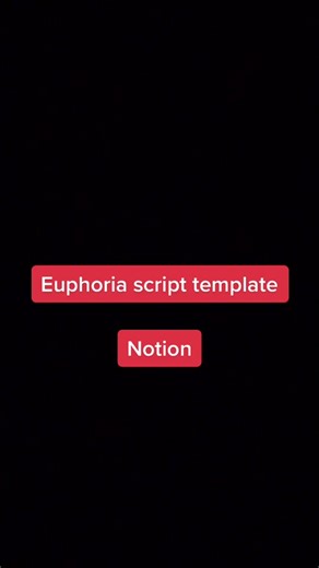 Euphoria Script Template for Notion Users
