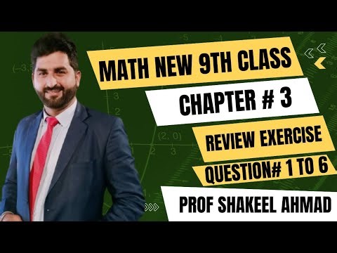 9th class Chapter 3 Review Exercise question 1 to 6