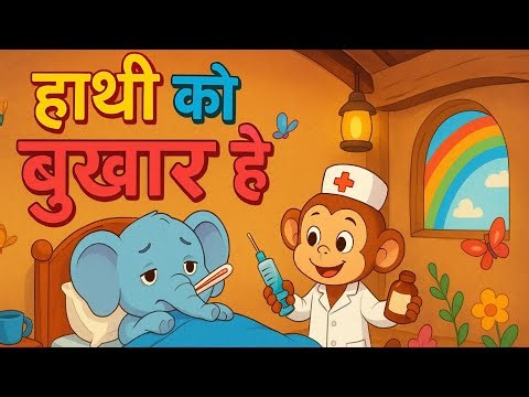 Hathi Ko Bukhar Hai 🤒🐘 | Funny Hindi Rhymes for Kids | Nursery Rhymes