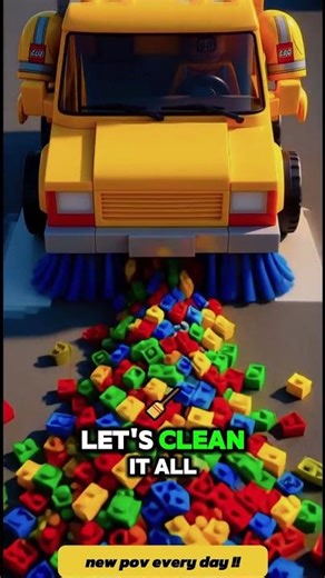 Giant Lego Street Sweeper! 🧹🚧 #Shorts #Satisfying