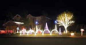 Family Creates An Incredible Display Of Lights Synchronized With A Funny Song, Leaving The Neighbors In Splits