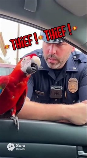 “Parrot Outsmarts the Cop 😂”