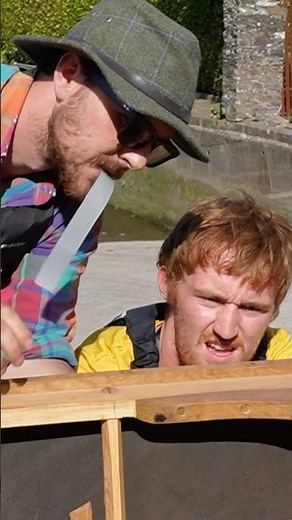 Launching The Currach #currach #launch #boatbuilding #ireland #naomhog #rowing #
