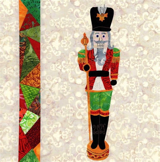 The Nutcracker With Stained Glass Quilt (PDF Pattern) - Etsy Canada