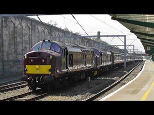 WCR Class 37s Nos 37668 & 37516 Start Up and Departure - Carlisle 26th June 2018