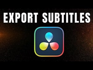 Export SUBTITLES in DaVinci Resolve 19 Made EASY!