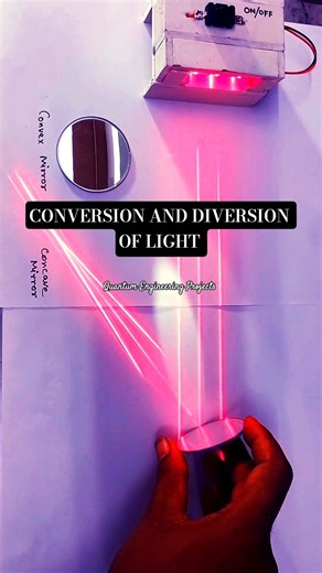 conversion and diversion of light | Laser ray box | Laser #physics #reflection #scienceproject