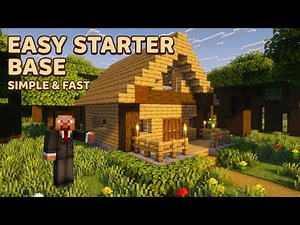 How to Build a Cozy Starter Cabin with Storage Loft | Minecraft Tutorial