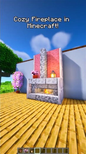 Cozy Fireplace in Minecraft! 🔥 #Shorts