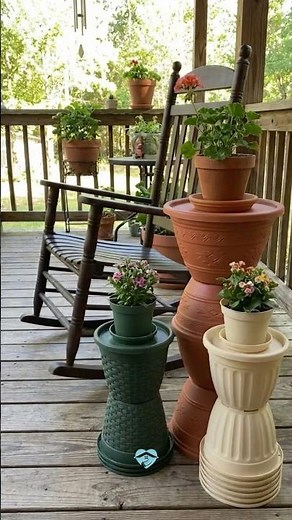 DIY Table Made From Pots and a Saucer