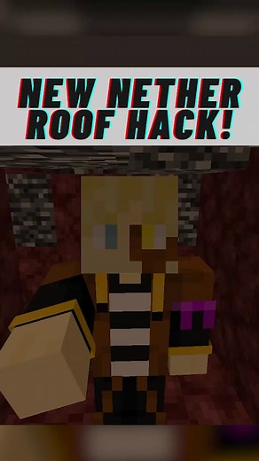 Simple MInecraft Nether Roof Travel Hack WITHOUT ENDERPEARLS!#minecraft#minecrafthacks#minecrafttutorial#redstone#tutorial#tutorials#redstonetutorial