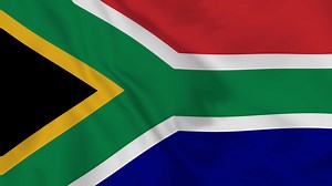 Download Republic of South Africa realistic waving flag. smooth seamless loop 4k video for free