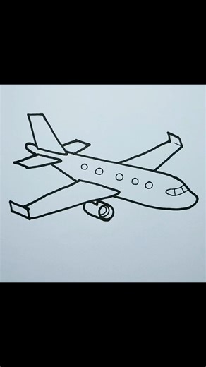 Airplane drawing step by step | Easy aeroplane drawing | Plane art |