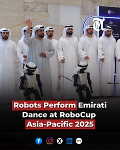 906K views · 6.7K reactions | Robots were spotted performing the traditional Emirati dance at the 2025 RoboCup Asia-Pacific in the UAE. #robot #dance #UAE | The MES Times | Facebook