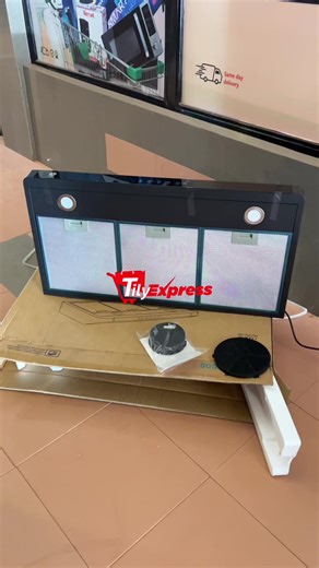 IQRA 90cm Kitchen Extractor Fan, Ductless cooker hood, 3 Fan Speeds, Double Motor, LED Lamps, Double Carbon Filter. #kitchenextractor #cookerhood #iqra #cooker #modernkitchen