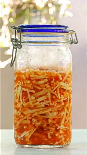 Spicy Bamboo Shoots Pickles Recipes | Pickled Chili Crispy Bamboo Shoot | Making Bamboo Shoot Pickle