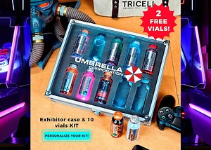 Resident Evil Virus Display Case With LED Lights and 10 Vials Included - KIT Collection - Etsy