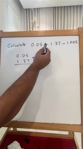 How to add and subtract decimal numbers⁉️ #maths #education #like #fyp #رياضيات