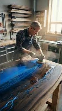 Lightning Trapped Inside a Table ⚡ #diy #craftsmanship #design #epoxyresin #homedecor #woodworking