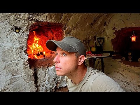 Building a Cave, Primal Shelter | Warm and Cozy Secret House | Construction Underground Bushcraft