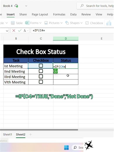 Excel Gyan | Create check box status excel sheet
