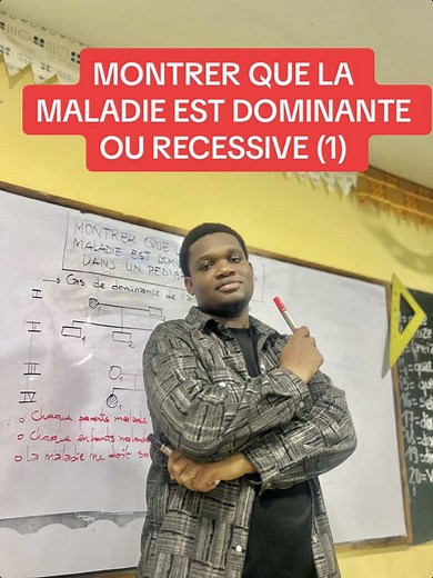 Partie 31 | SVT : Comment montrer que l’allèle de la maladie est dominante ou récessif (1) avec Mr Jean-Dominique 🫡 #abidjan225🇨🇮 #pourtoi #bac #fyp #svt