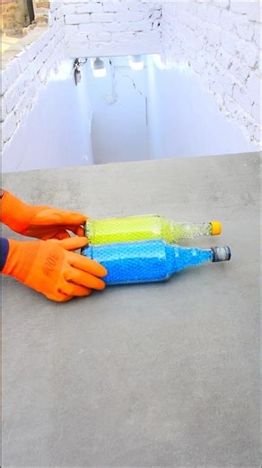 Yellow vs Blue Glass Bottle Battle 💥 Orbeez Explosion ASMR #shorts #asmr #satisfying